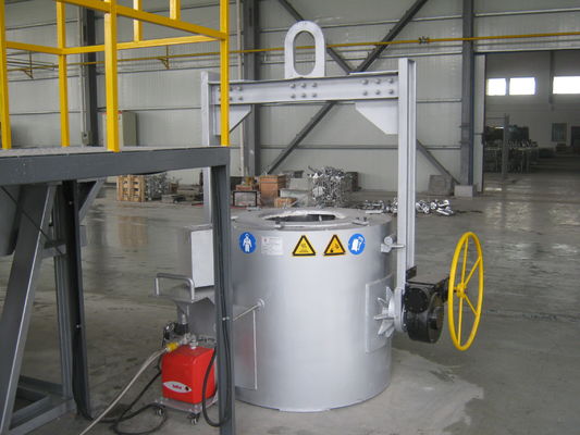 Équipement en aluminium industriel de four de fonte de creuset de gaz du gris 1000KG pour LPD