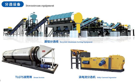 Machine de tri avancée de déchets d'aluminium avec séparateurs de courant de tourbillon, LIBS et triers basés sur capteurs NIR pour un recyclage de haute pureté