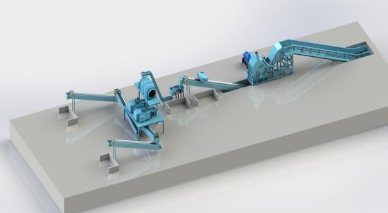 5 tonnes par heure ligne de recyclage des déchets d'aluminium avec alimentation électrique 415V ± 10% et système de contrôle centralisé