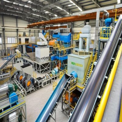 5 tonnes par heure ligne de recyclage des déchets d'aluminium avec alimentation électrique 415V ± 10% et système de contrôle centralisé