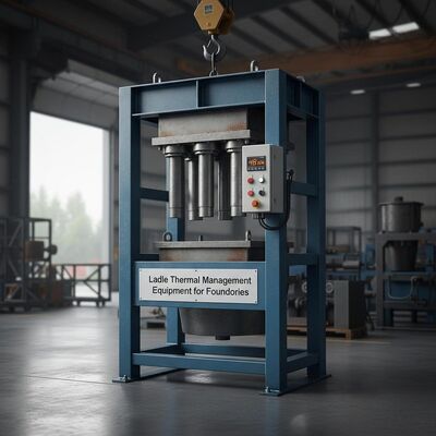 Préchauffage de cuillers Puissance de chauffage 48 KW Préchauffage de cuiller pour transfert de cuillers Equipement de gestion thermique de cuillers pour fonderie