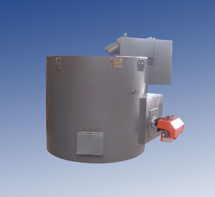 Type stationnaire four de fonte 800KG en aluminium industriel argenté en aluminium de four de creuset