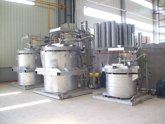 Préchauffeur de poche de levage à vérin pneumatique avec alimentation en énergie GNL pour une plage de température de 500-1200°C